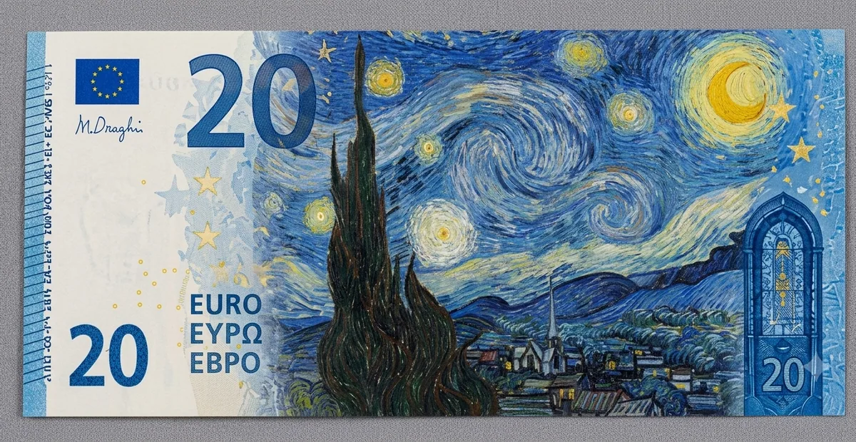 Starry night, the winning banknote design