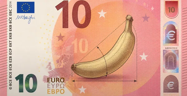 Banana curvature banknote design